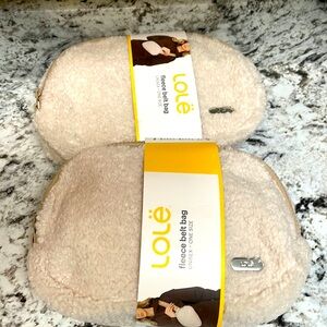 Fleece belt bag one size , beige color nice and pretty